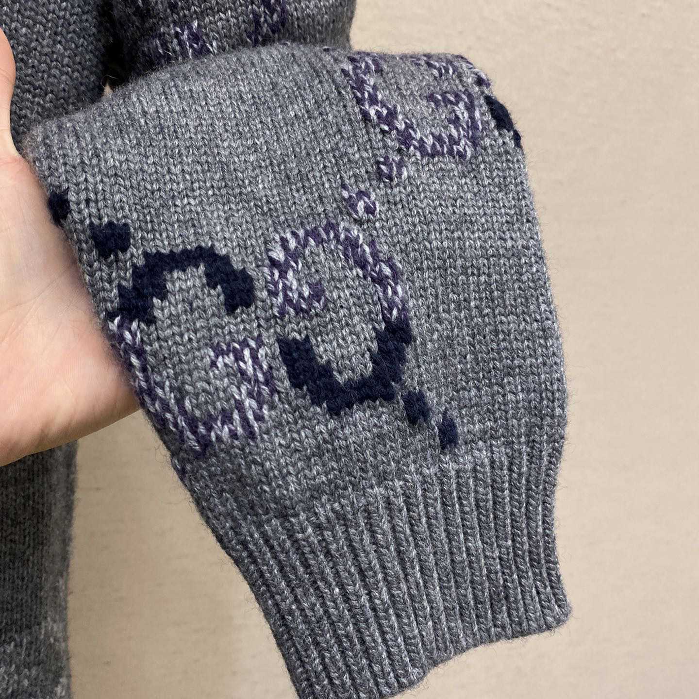 Gucci Wool Cardigan With GG Intarsia - DopestKickz