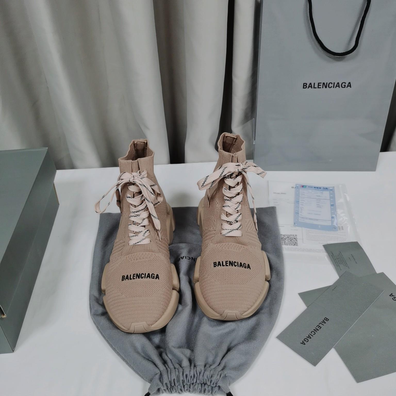 Balenciaga Speed 2.0 Lace Up Shoes - DopestKickz