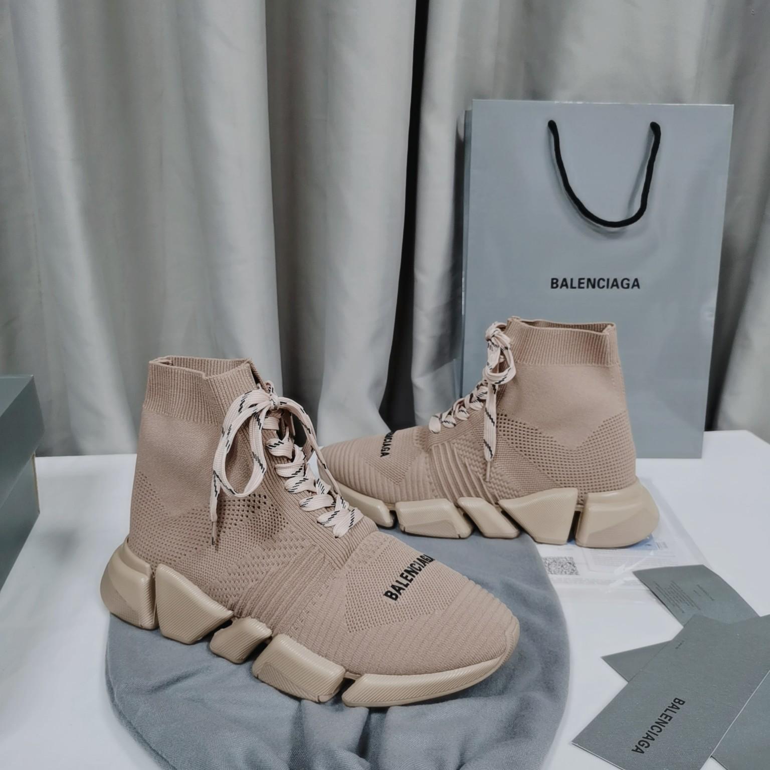 Balenciaga Speed 2.0 Lace Up Shoes - DopestKickz
