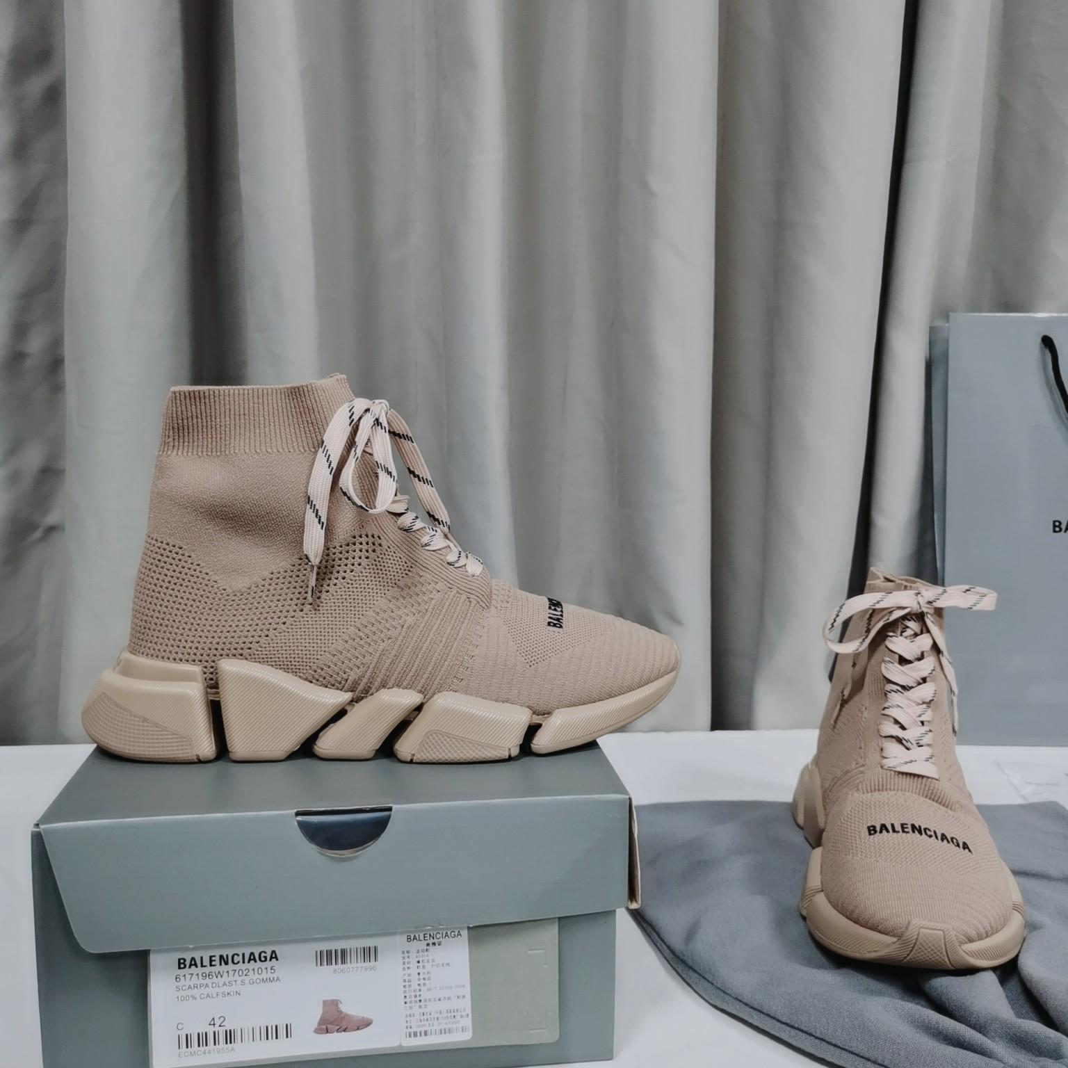 Balenciaga Speed 2.0 Lace Up Shoes - DopestKickz