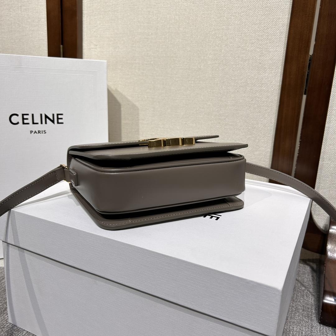 Celine Teen Triomphe Bag In Shiny Calfskin - DopestKickz
