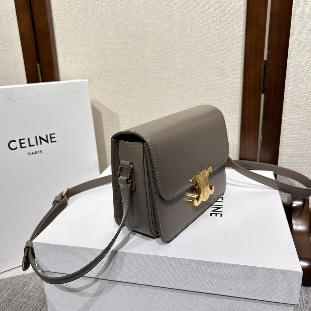 Celine Teen Triomphe Bag In Shiny Calfskin - DopestKickz
