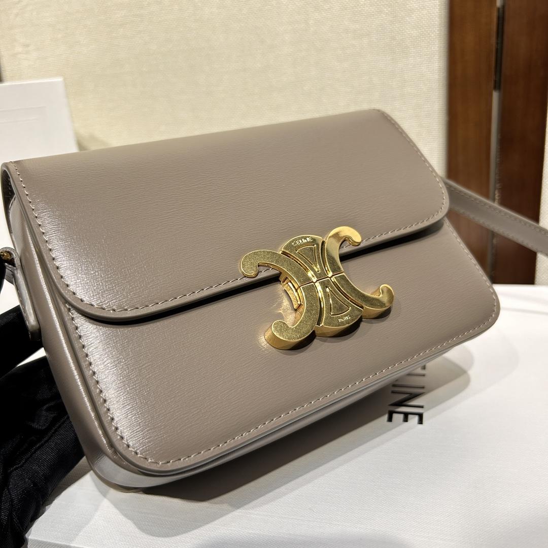 Celine Teen Triomphe Bag In Shiny Calfskin - DopestKickz