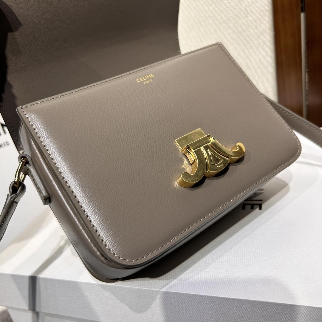 Celine Teen Triomphe Bag In Shiny Calfskin - DopestKickz