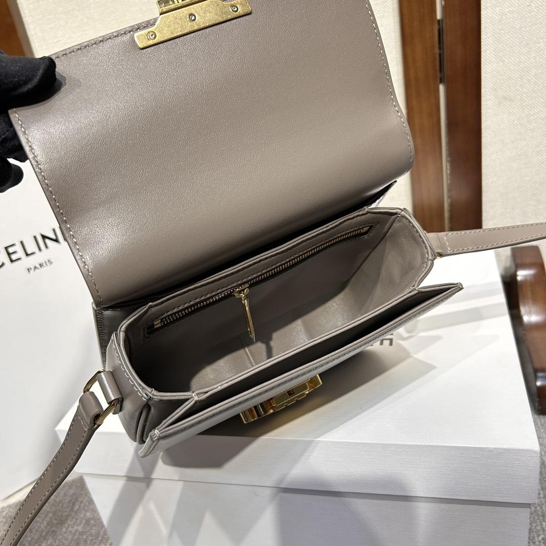 Celine Teen Triomphe Bag In Shiny Calfskin - DopestKickz