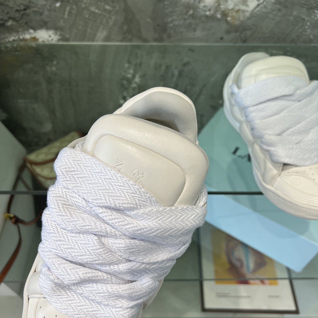 Lanvin Leather Curb XL Sneakers - DopestKickz