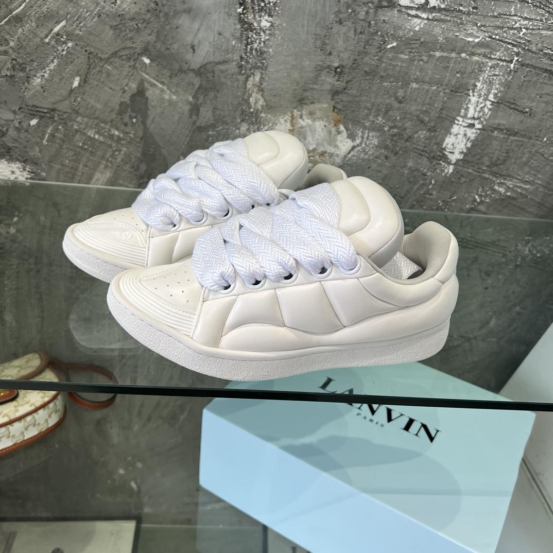 Lanvin Leather Curb XL Sneakers - DopestKickz