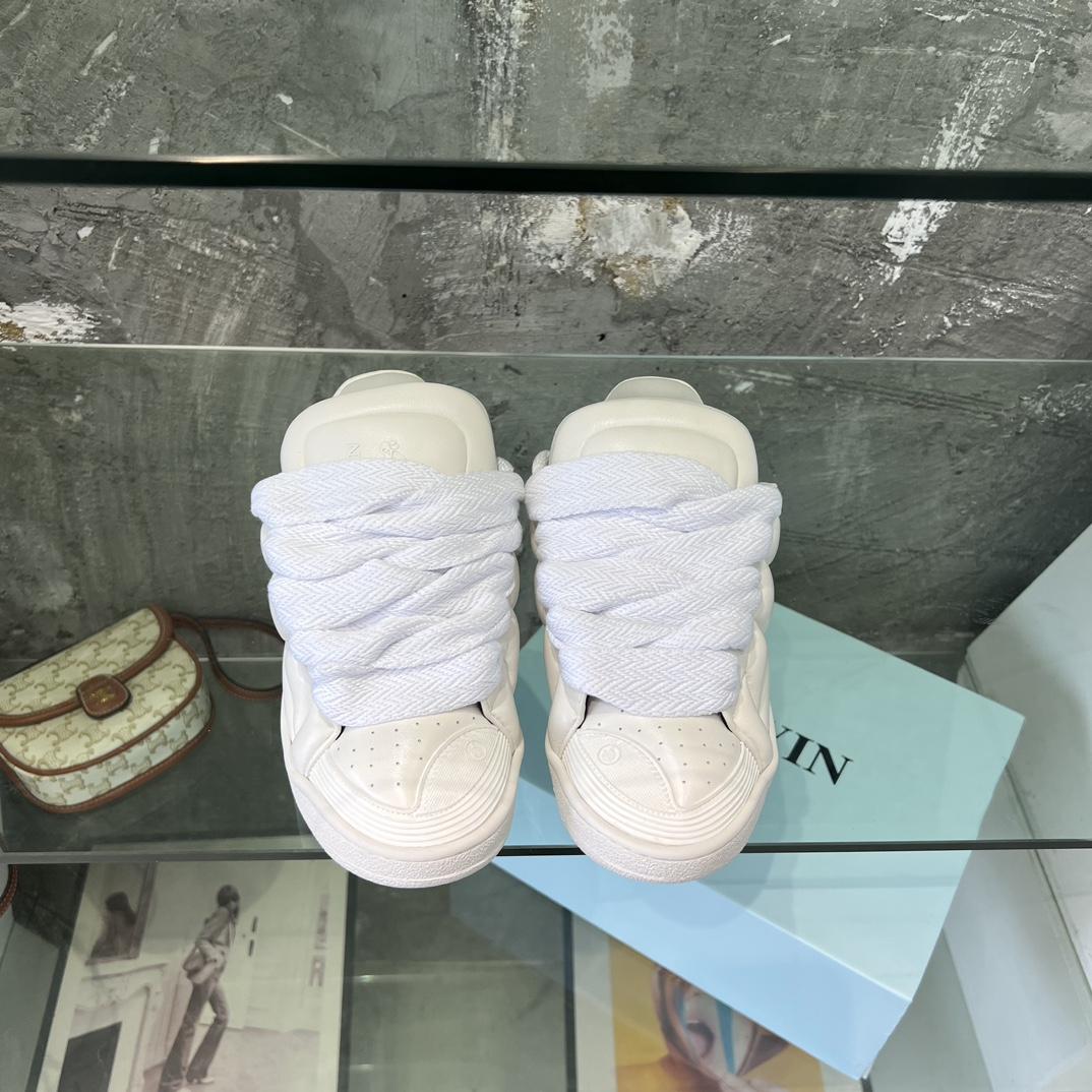 Lanvin Leather Curb XL Sneakers - DopestKickz