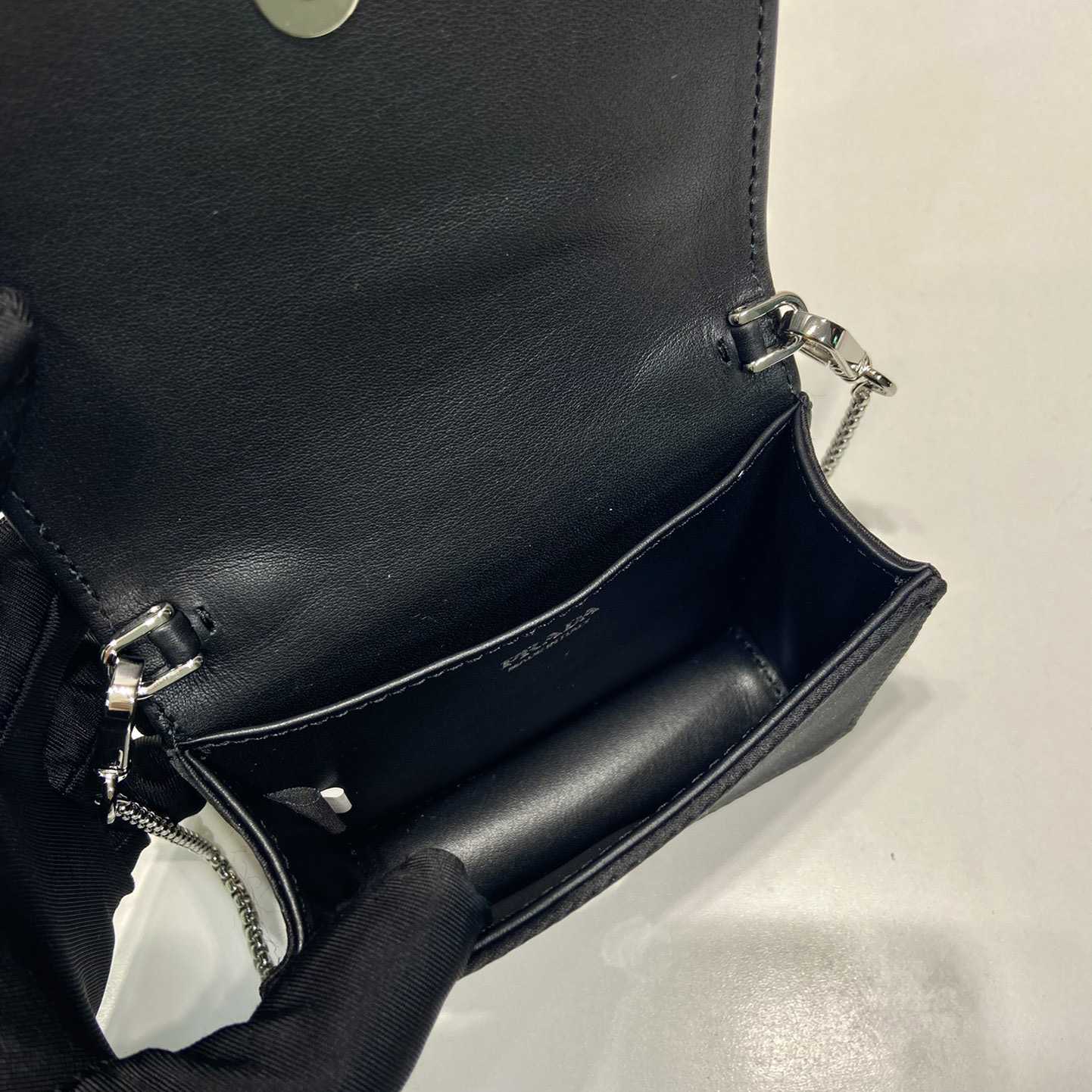 Prada Cardholder With Shoulder Strap And Crystals - DopestKickz