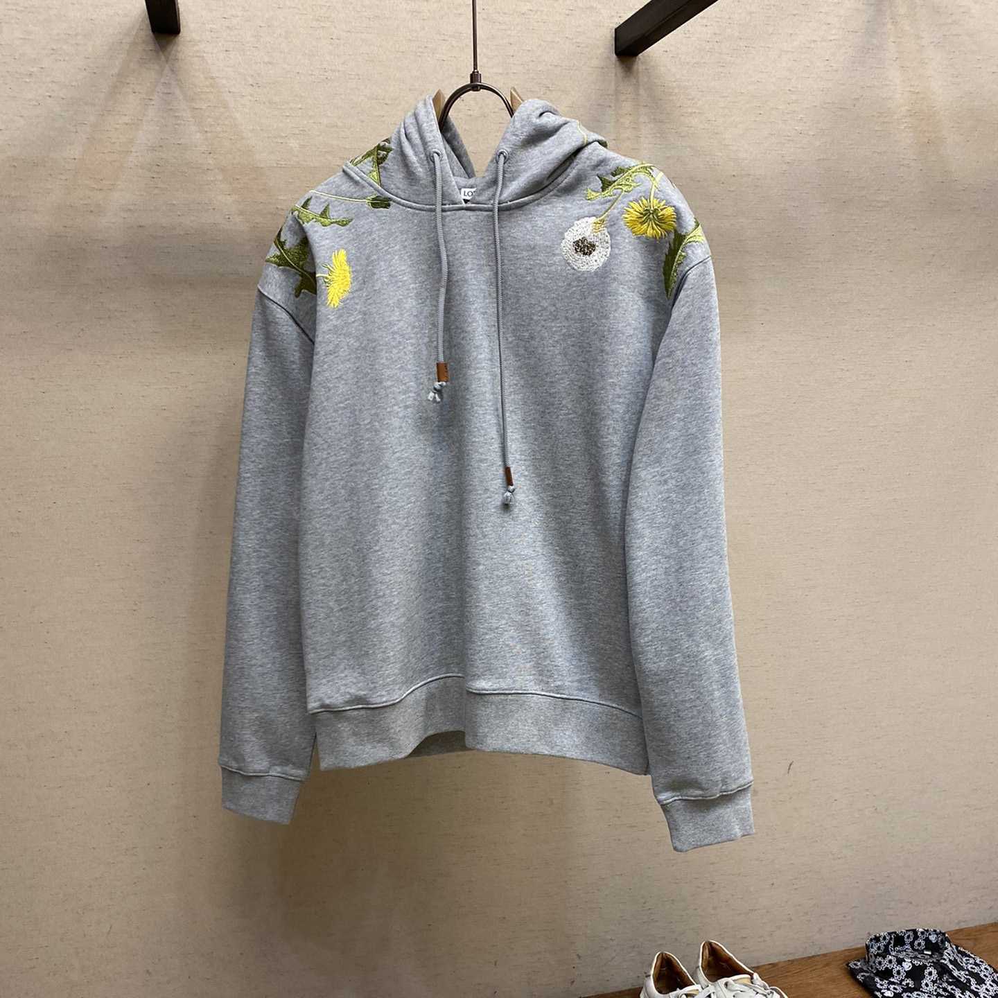 Loewe Anagram Flowers Hoodie In Cotton - DopestKickz