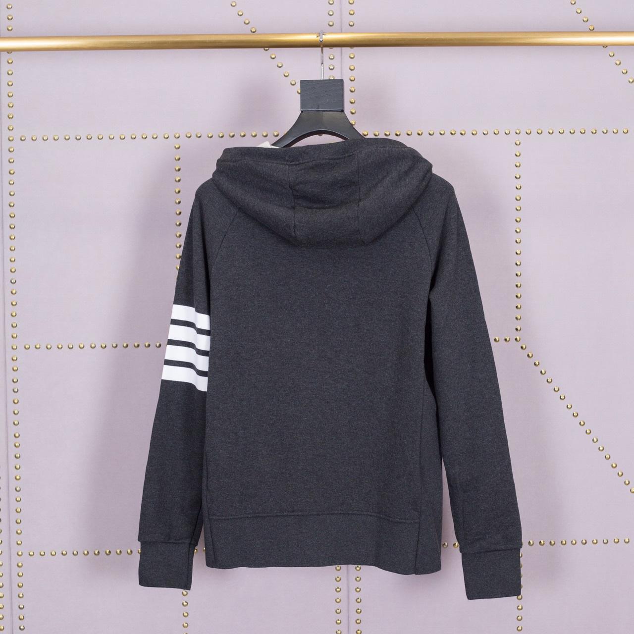 Thom Browne 4-Bar Zip-Up Cotton Hoodie - DopestKickz
