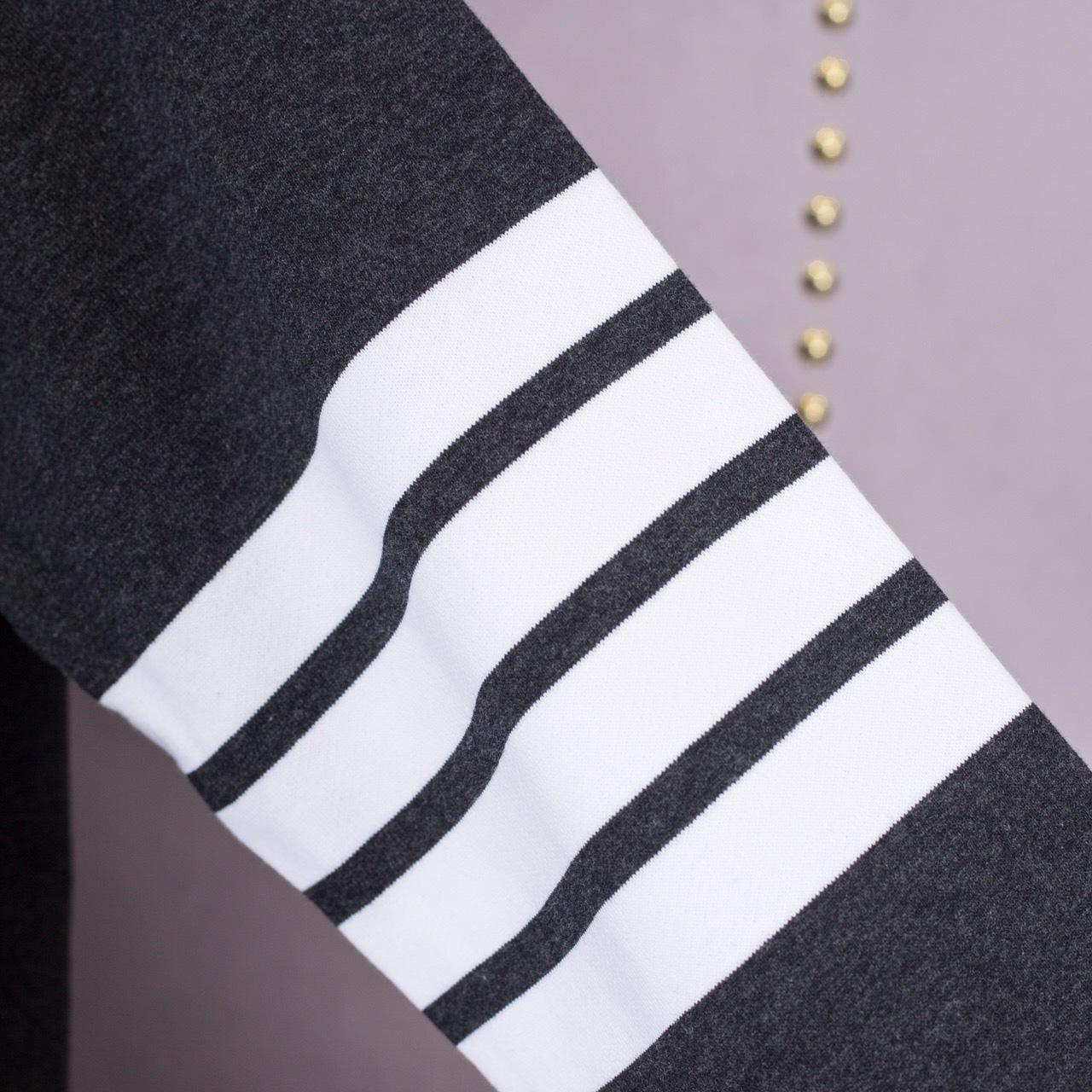 Thom Browne 4-Bar Zip-Up Cotton Hoodie - DopestKickz