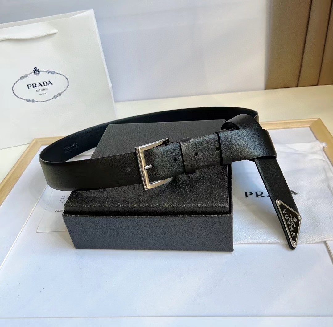 Prada Leather Belt - DopestKickz
