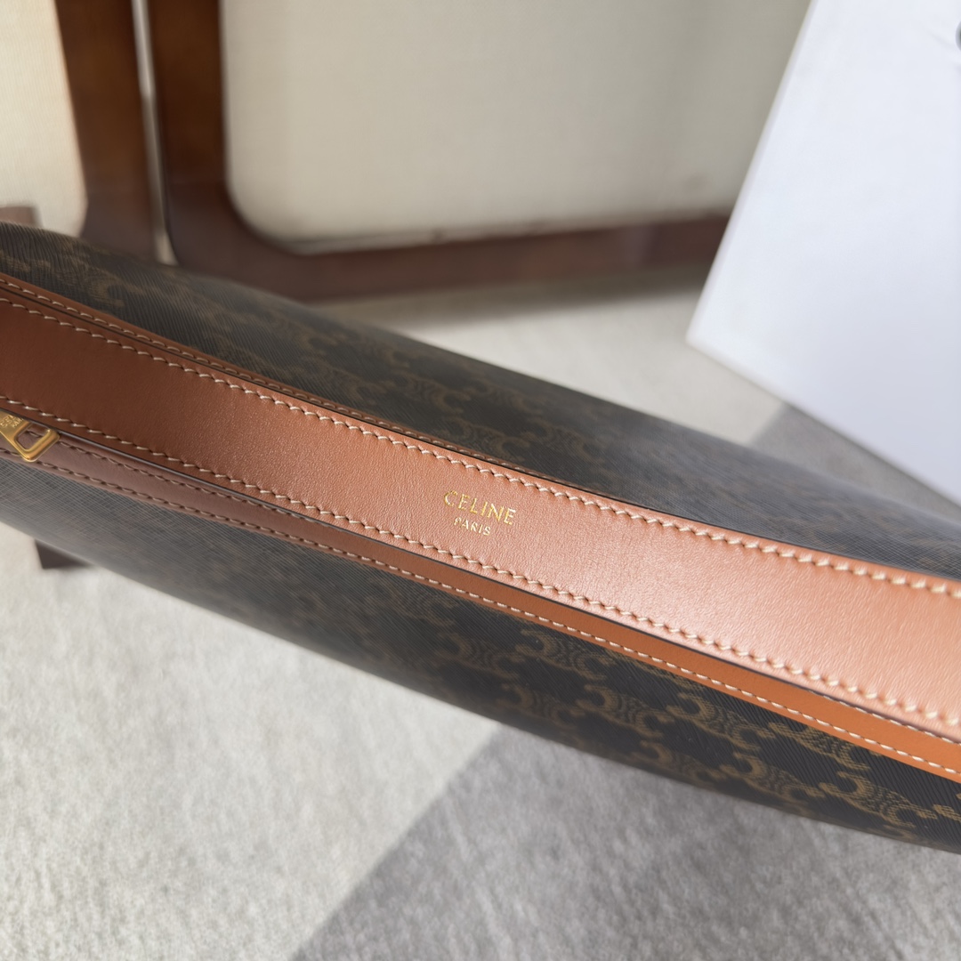 Celine Heloise Bag In Triomphe Canvas And Calfskin - DopestKickz