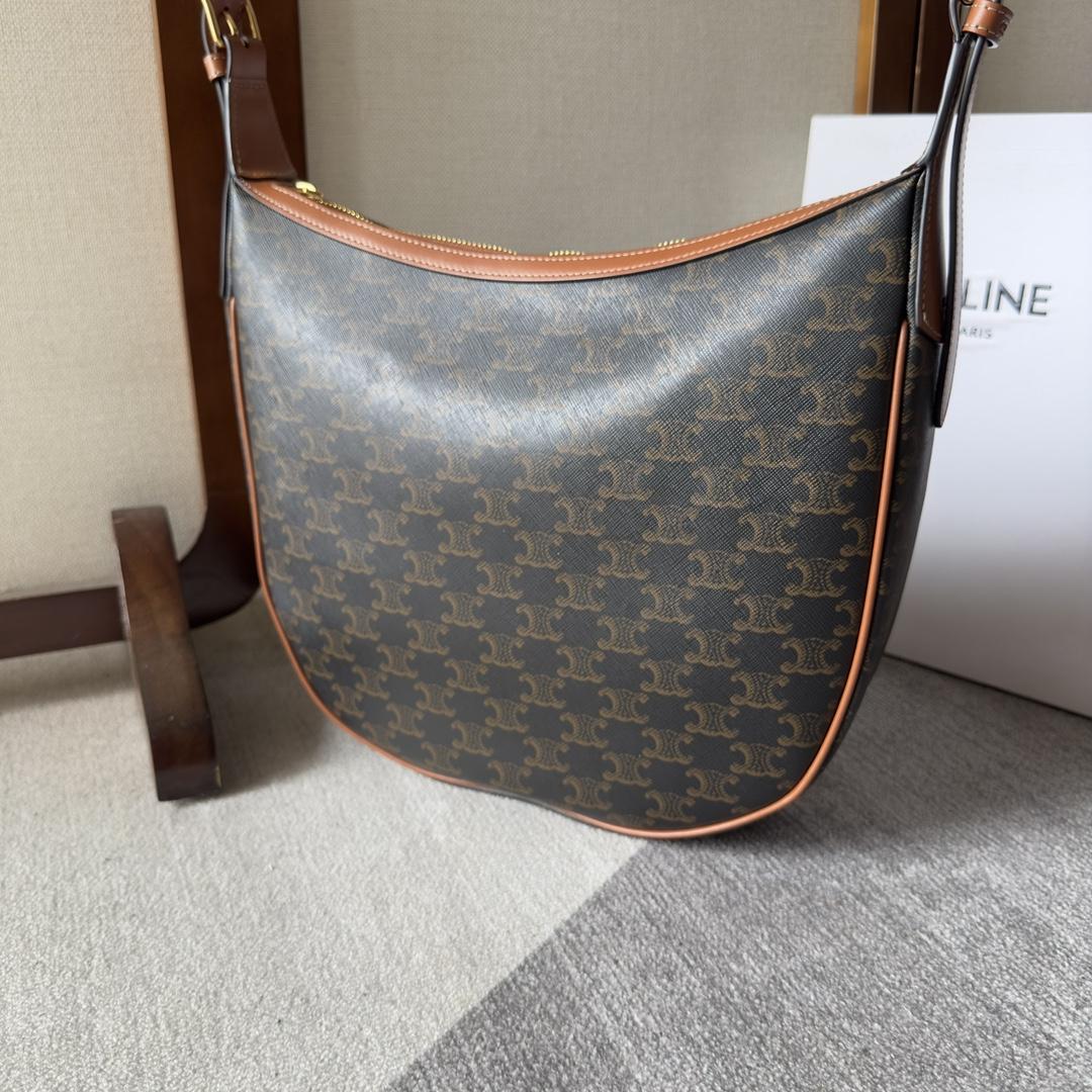 Celine Heloise Bag In Triomphe Canvas And Calfskin - DopestKickz