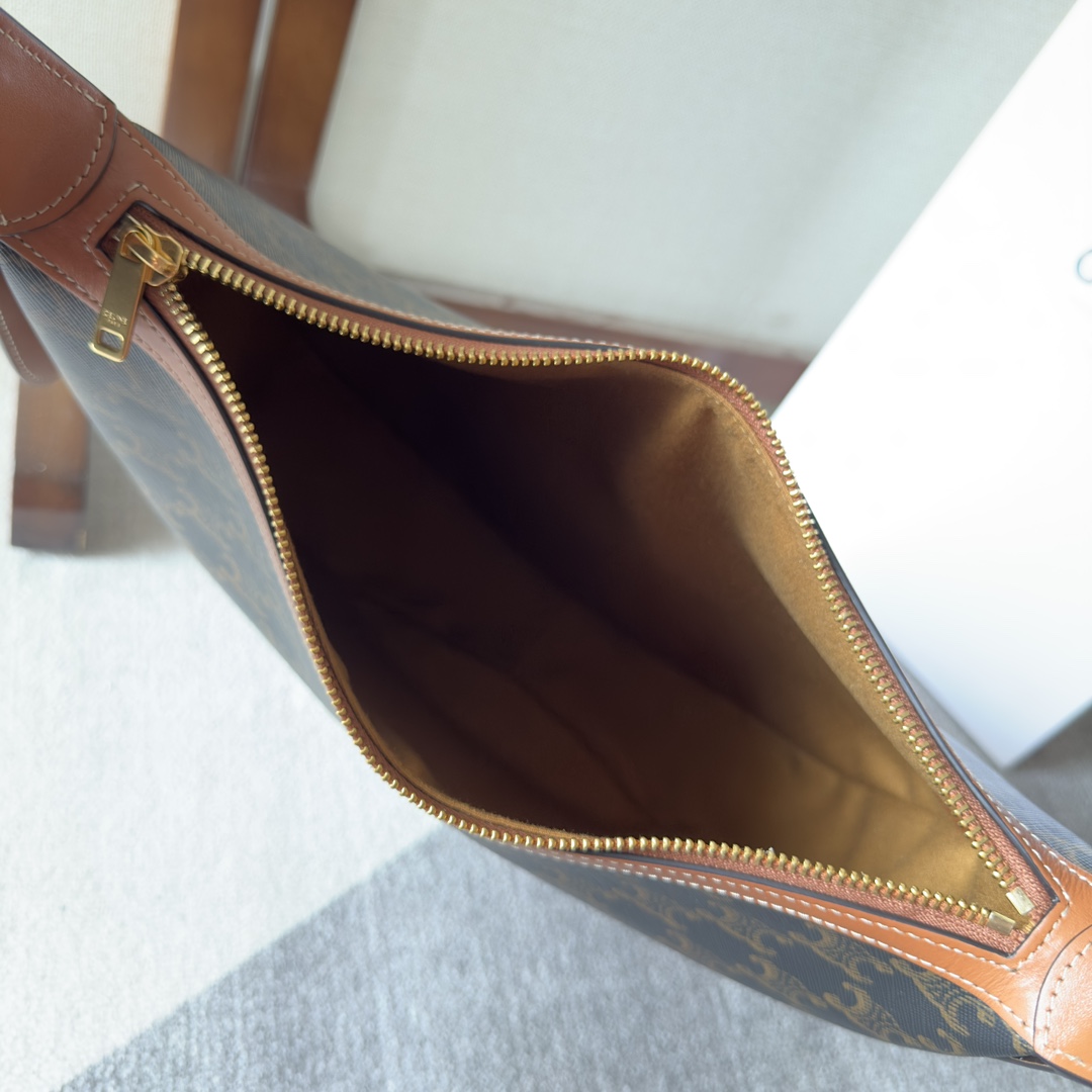 Celine Heloise Bag In Triomphe Canvas And Calfskin - DopestKickz