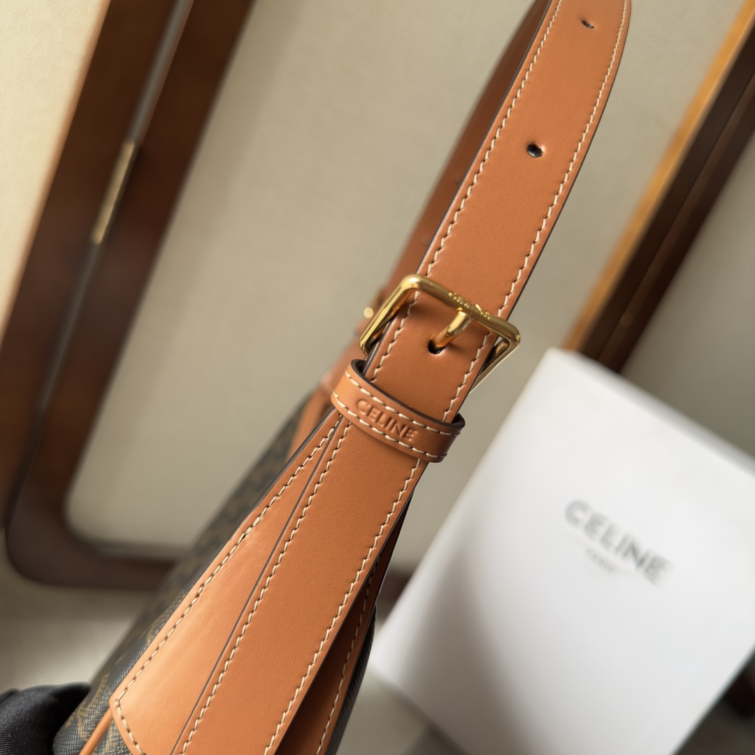 Celine Heloise Bag In Triomphe Canvas And Calfskin - DopestKickz