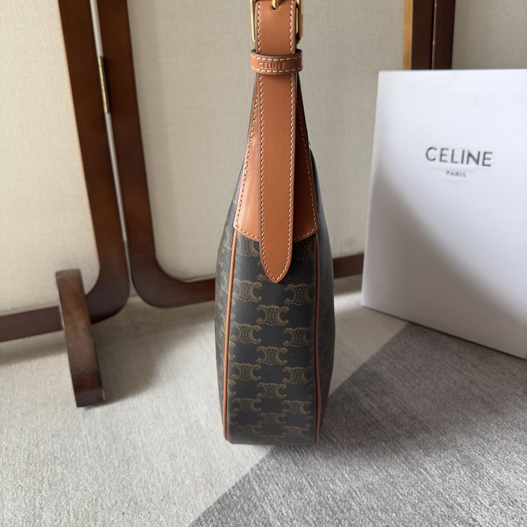 Celine Heloise Bag In Triomphe Canvas And Calfskin - DopestKickz