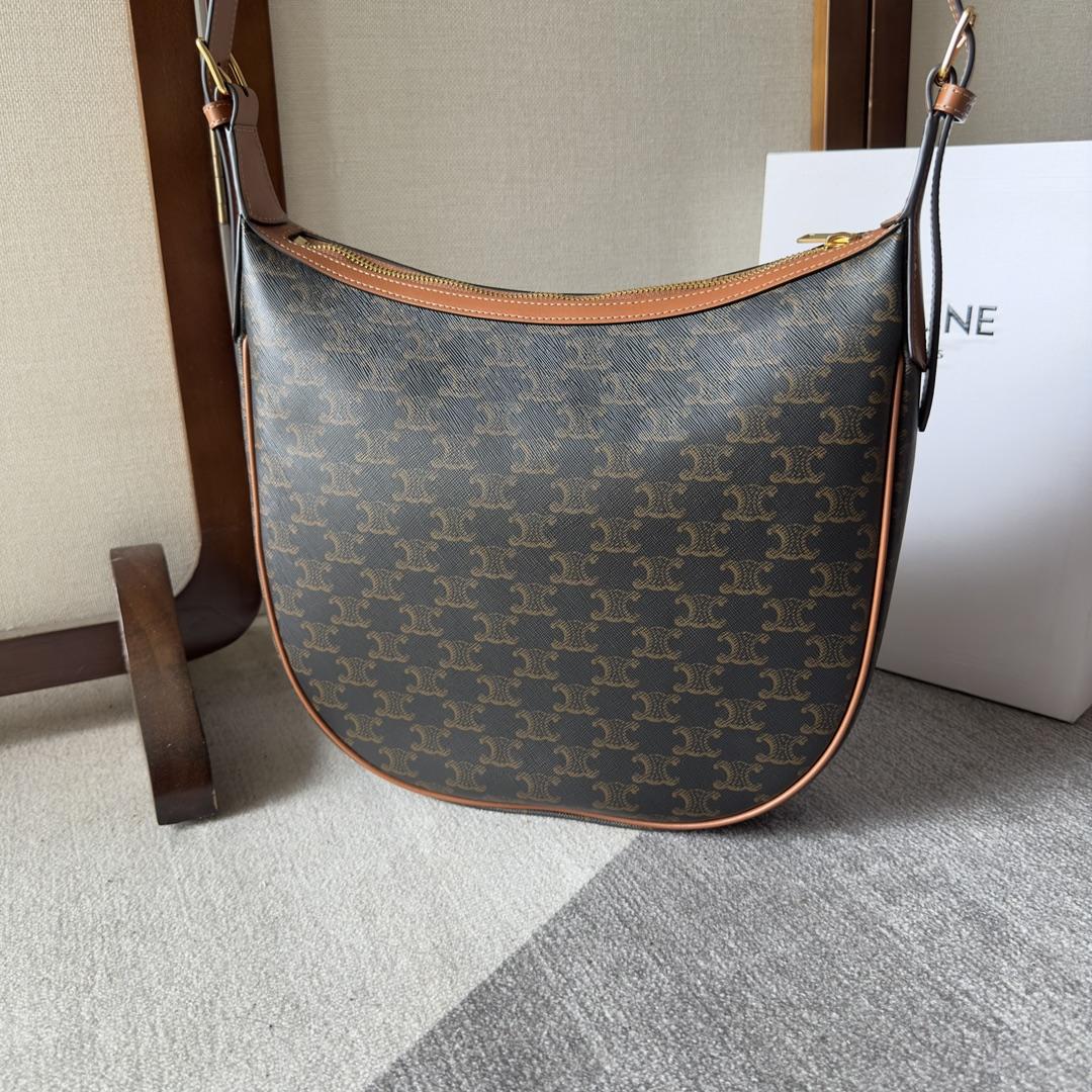Celine Heloise Bag In Triomphe Canvas And Calfskin - DopestKickz