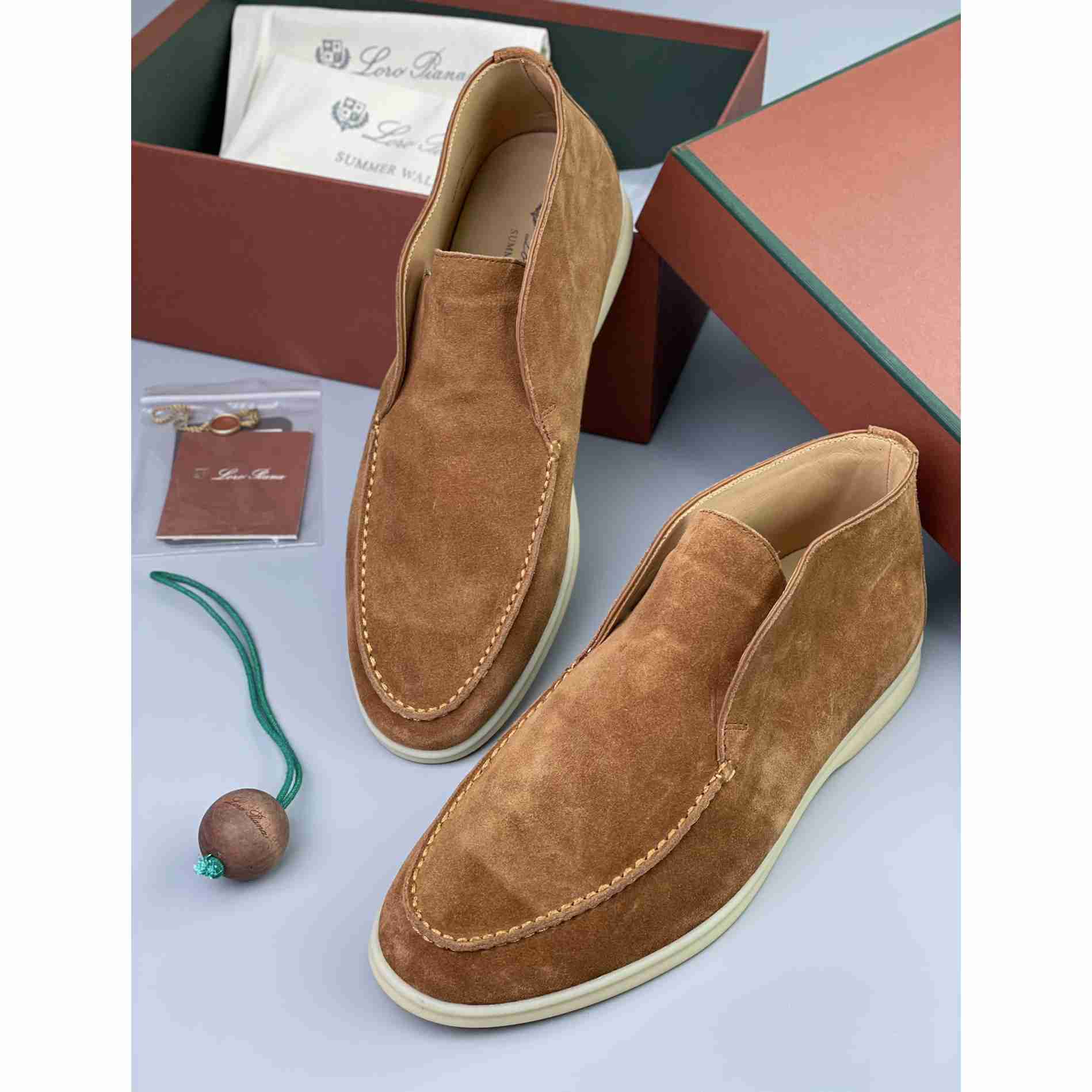 Loro Piana White Sole Summer Walk Loafers - DopestKickz