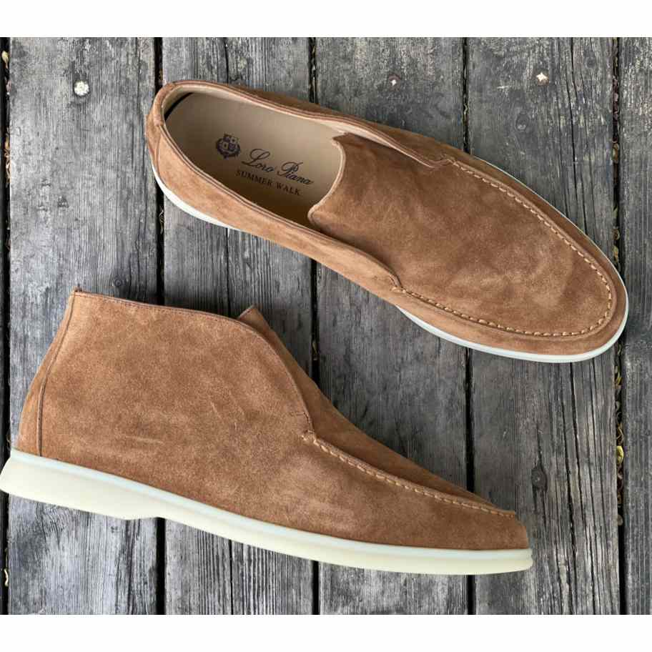 Loro Piana White Sole Summer Walk Loafers - DopestKickz