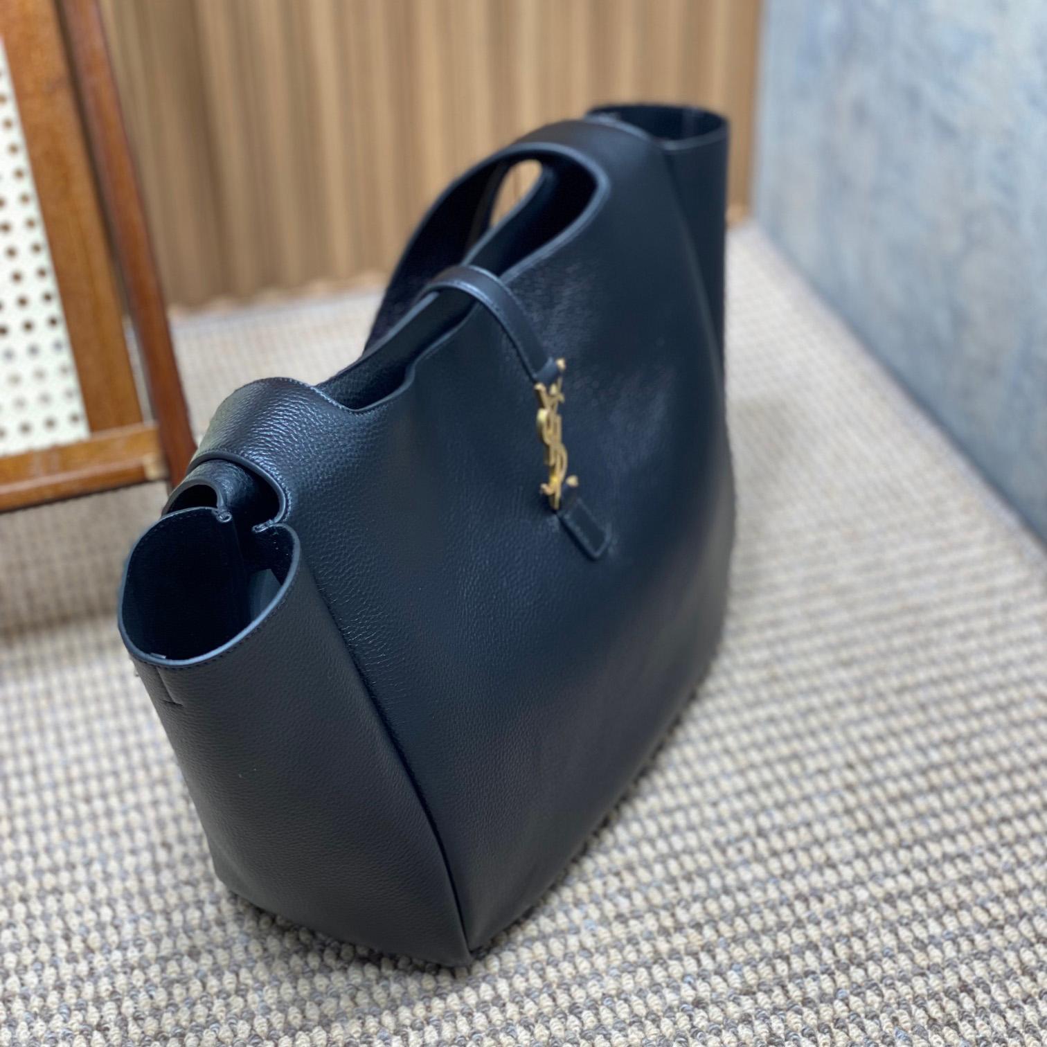 Saint Laurent Bea Tote In Grained Leather - DopestKickz