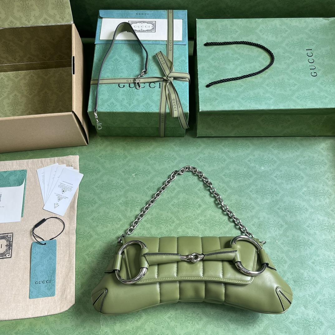 Gucci Horsebit Chain Medium Shoulder Bag (38x 15x 16cm) - DopestKickz