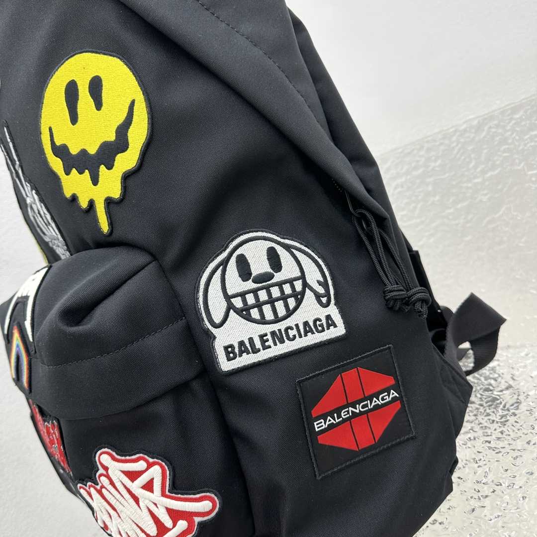 Balenciaga Gamer Patch Backpack In Black (39-14-50cm) - DopestKickz