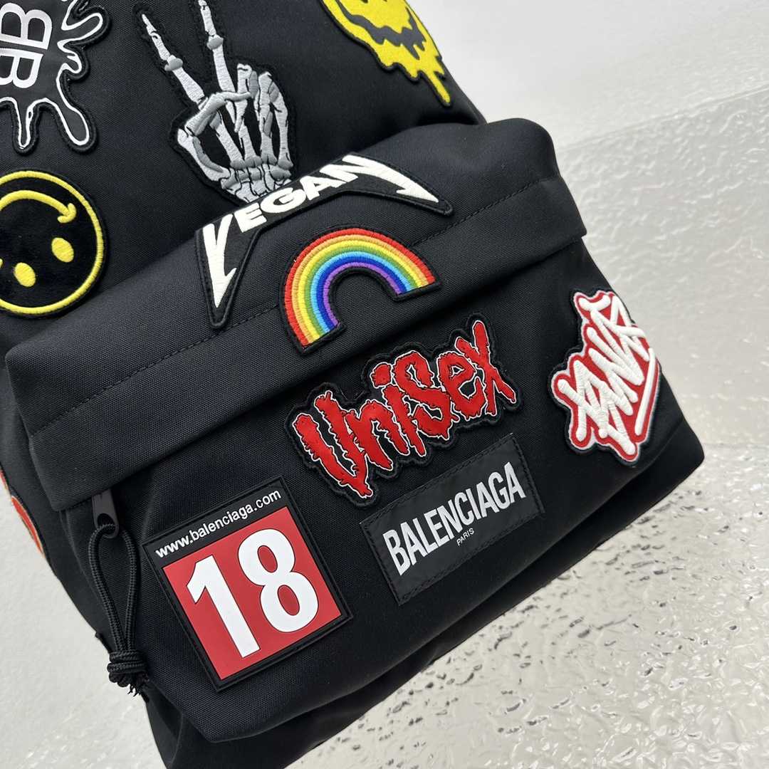 Balenciaga Gamer Patch Backpack In Black (39-14-50cm) - DopestKickz