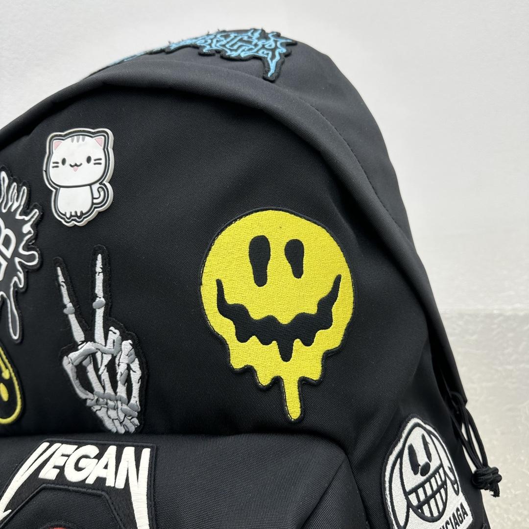 Balenciaga Gamer Patch Backpack In Black (39-14-50cm) - DopestKickz