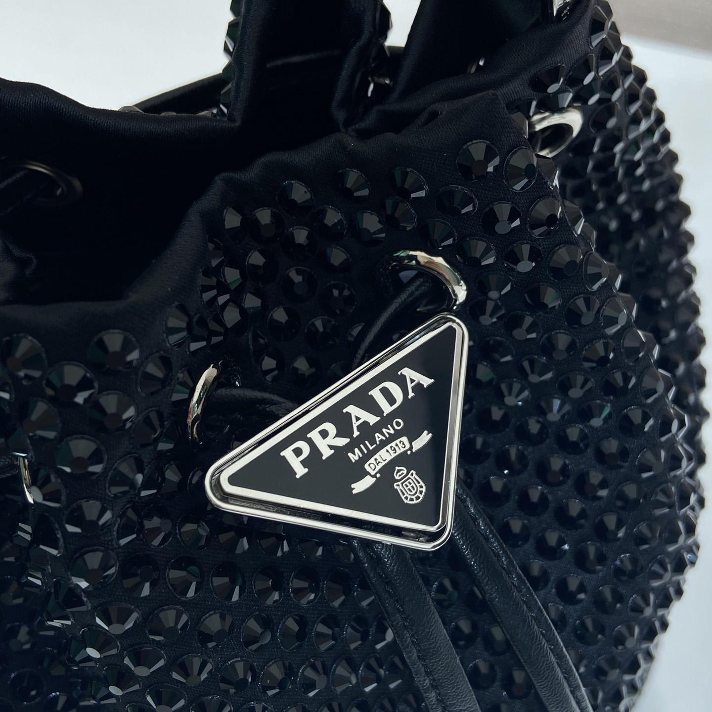 Prada Satin Mini-Bag With Crystals(16-21-10cm) - DopestKickz