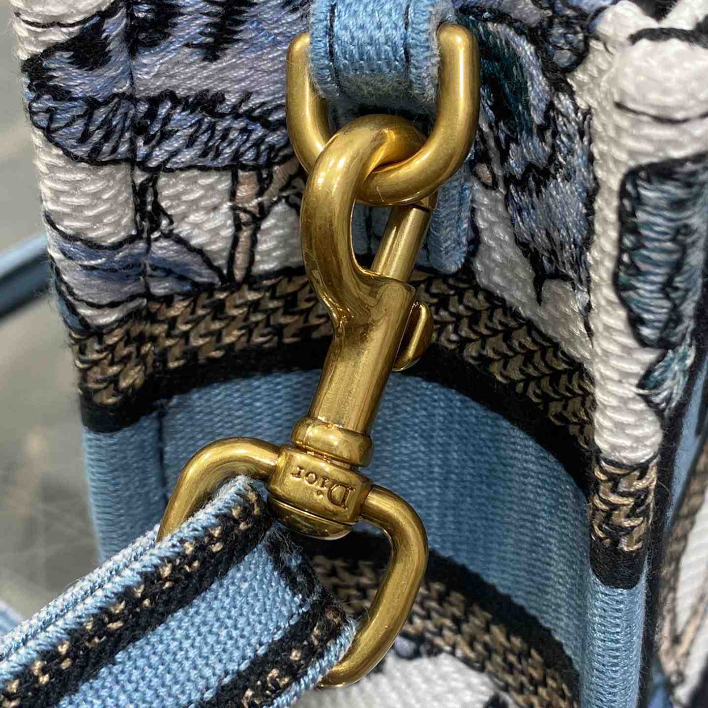 Dior Mini Dior Book Tote With Strap - DopestKickz