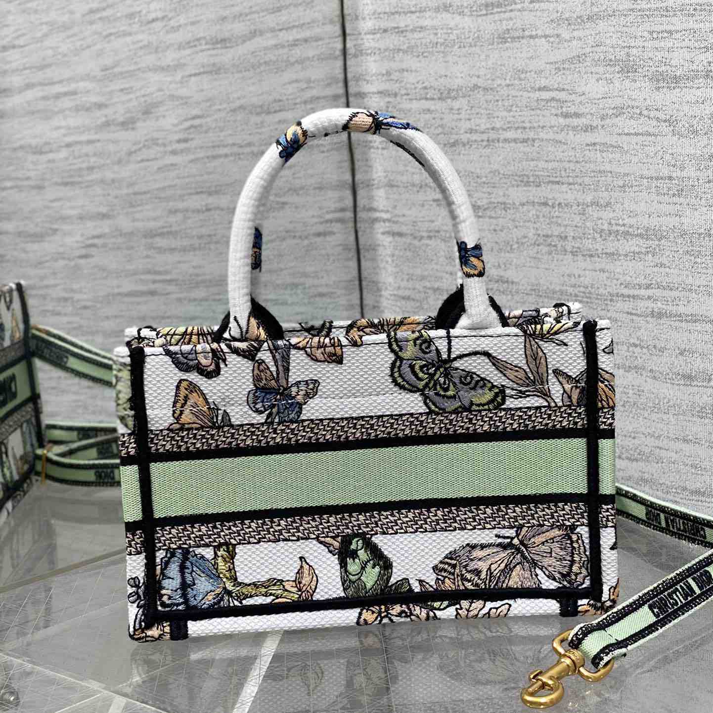 Dior Mini Dior Book Tote With Strap - DopestKickz