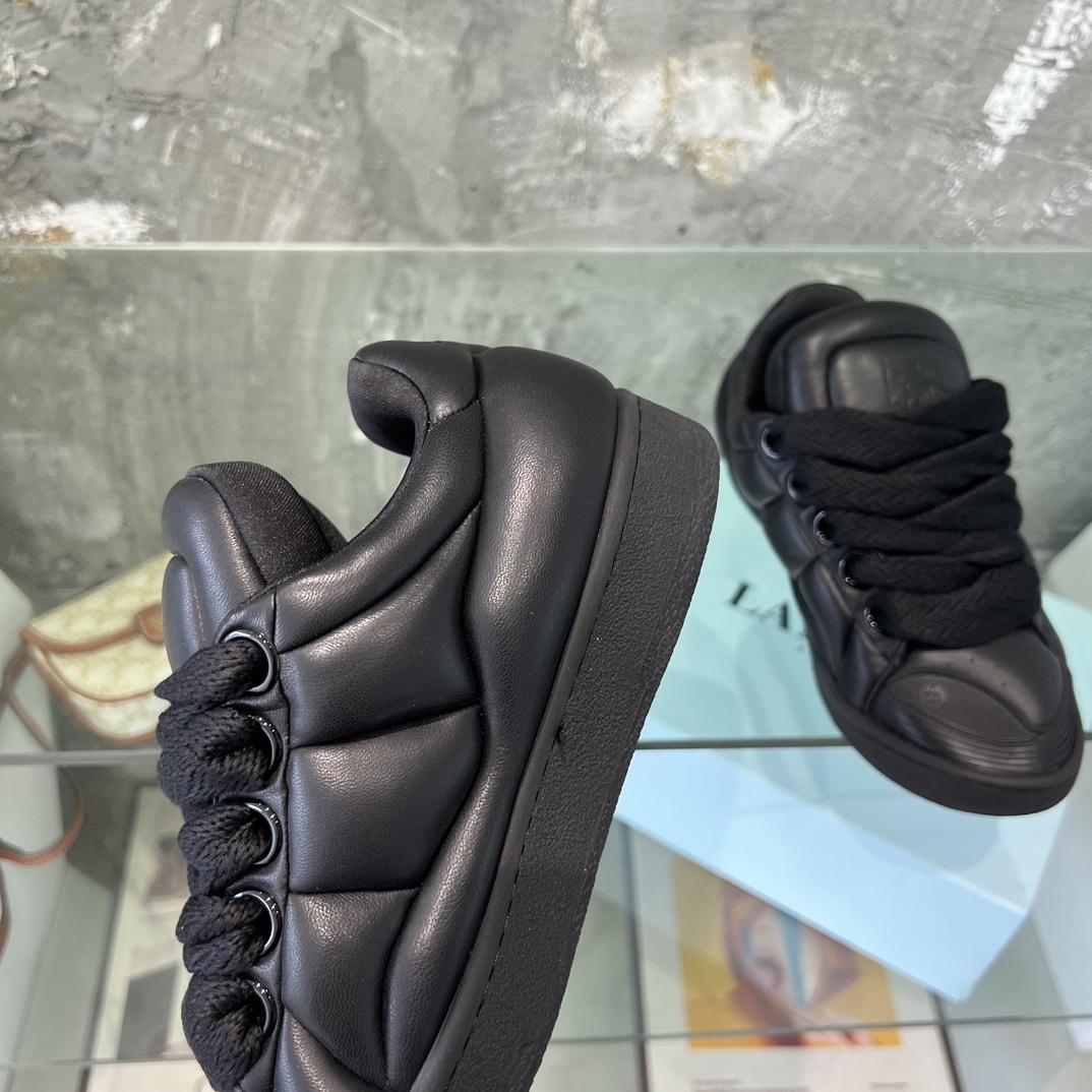 Lanvin Leather Curb XL Sneakers - DopestKickz