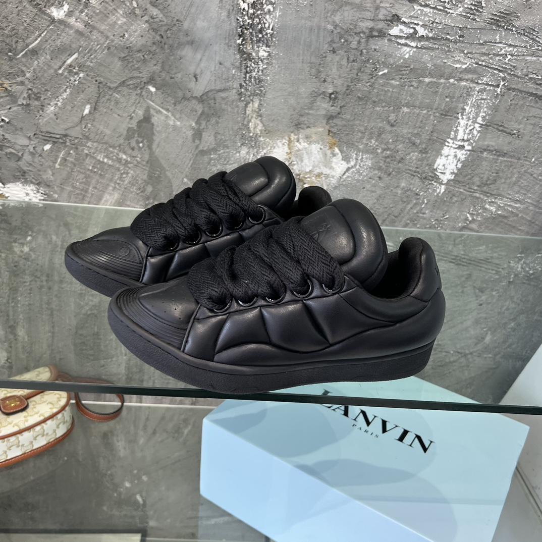 Lanvin Leather Curb XL Sneakers - DopestKickz