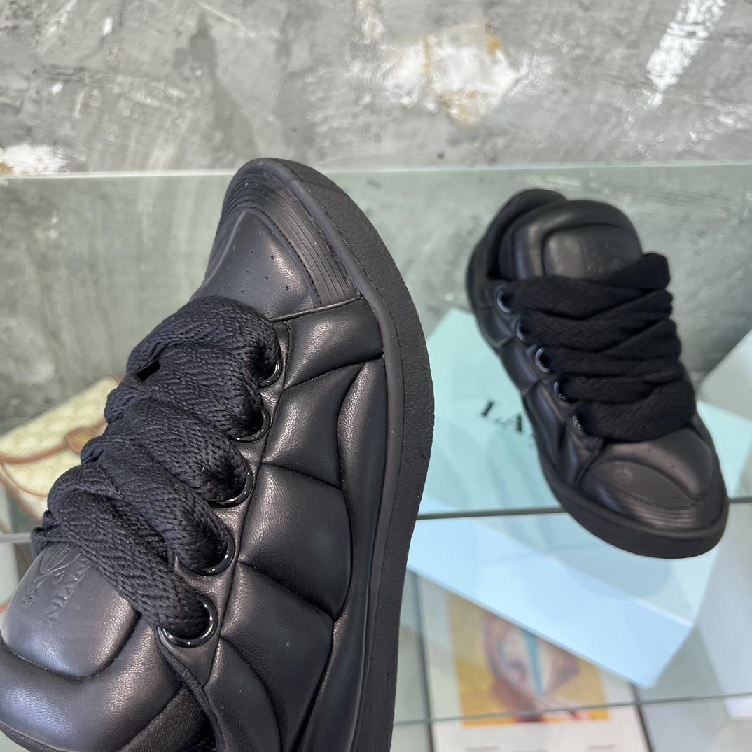 Lanvin Leather Curb XL Sneakers - DopestKickz