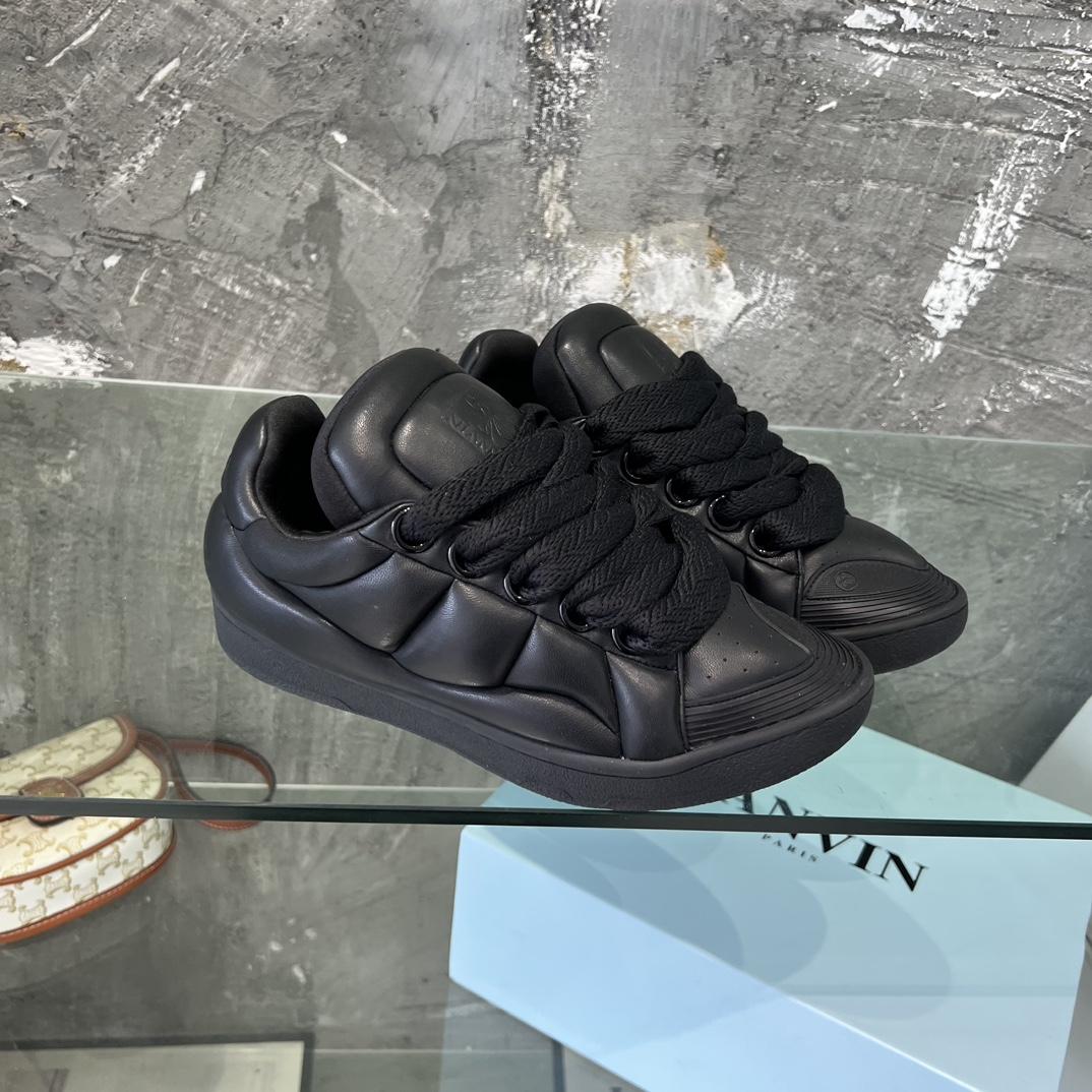 Lanvin Leather Curb XL Sneakers - DopestKickz