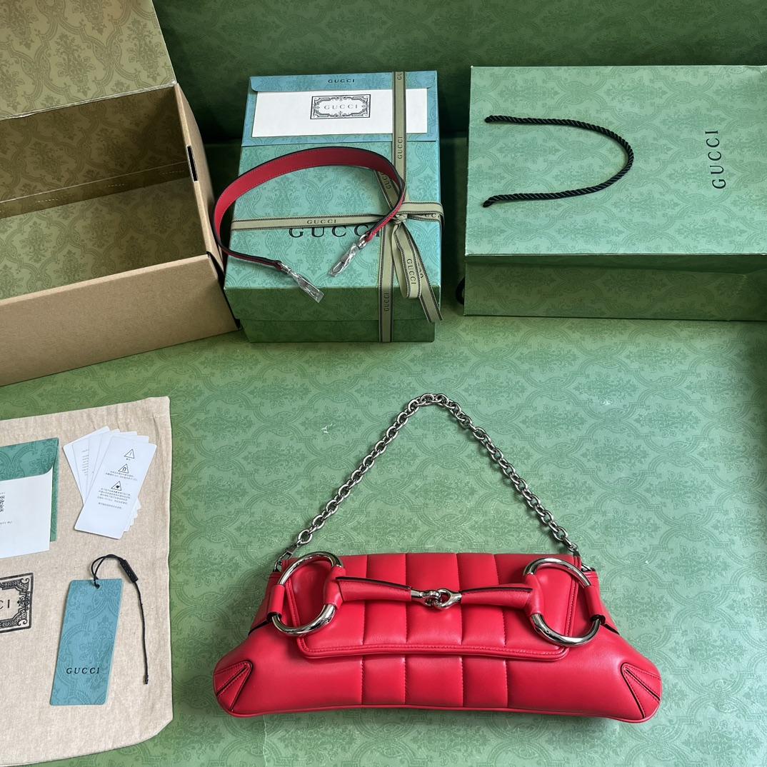 Gucci Horsebit Chain Medium Shoulder Bag (38x 15x 16cm) - DopestKickz