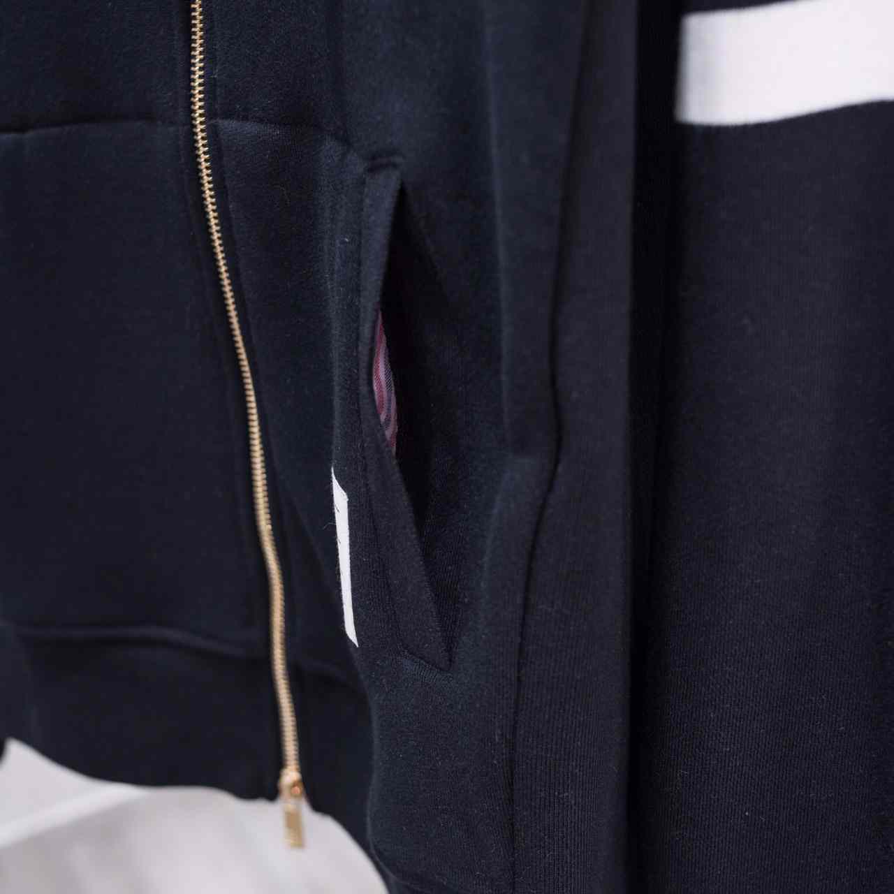 Thom Browne 4-Bar Zip-Up Cotton Hoodie - DopestKickz