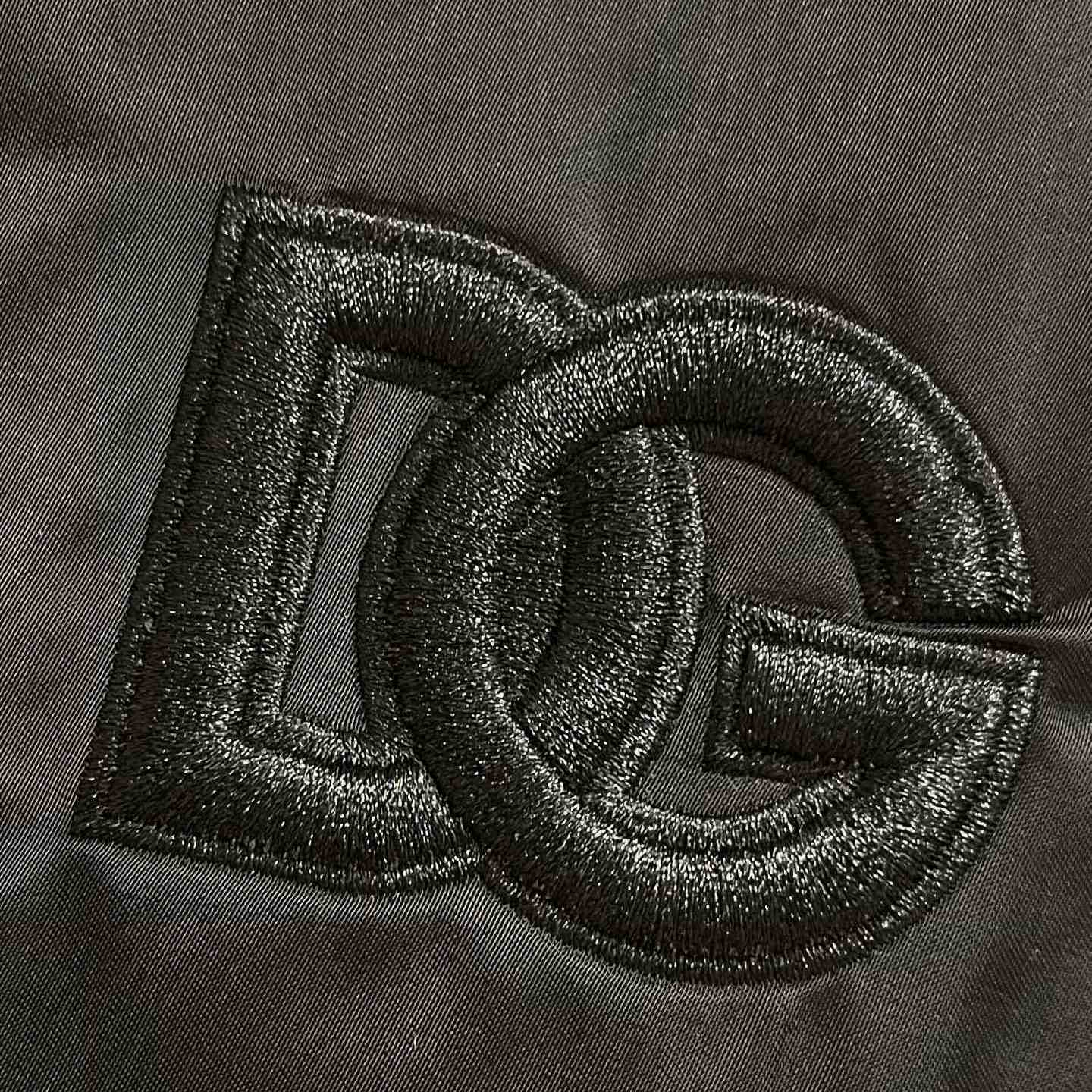 Dolce & Gabbana Satin Jacket With Embroidered Dg Patch - DopestKickz