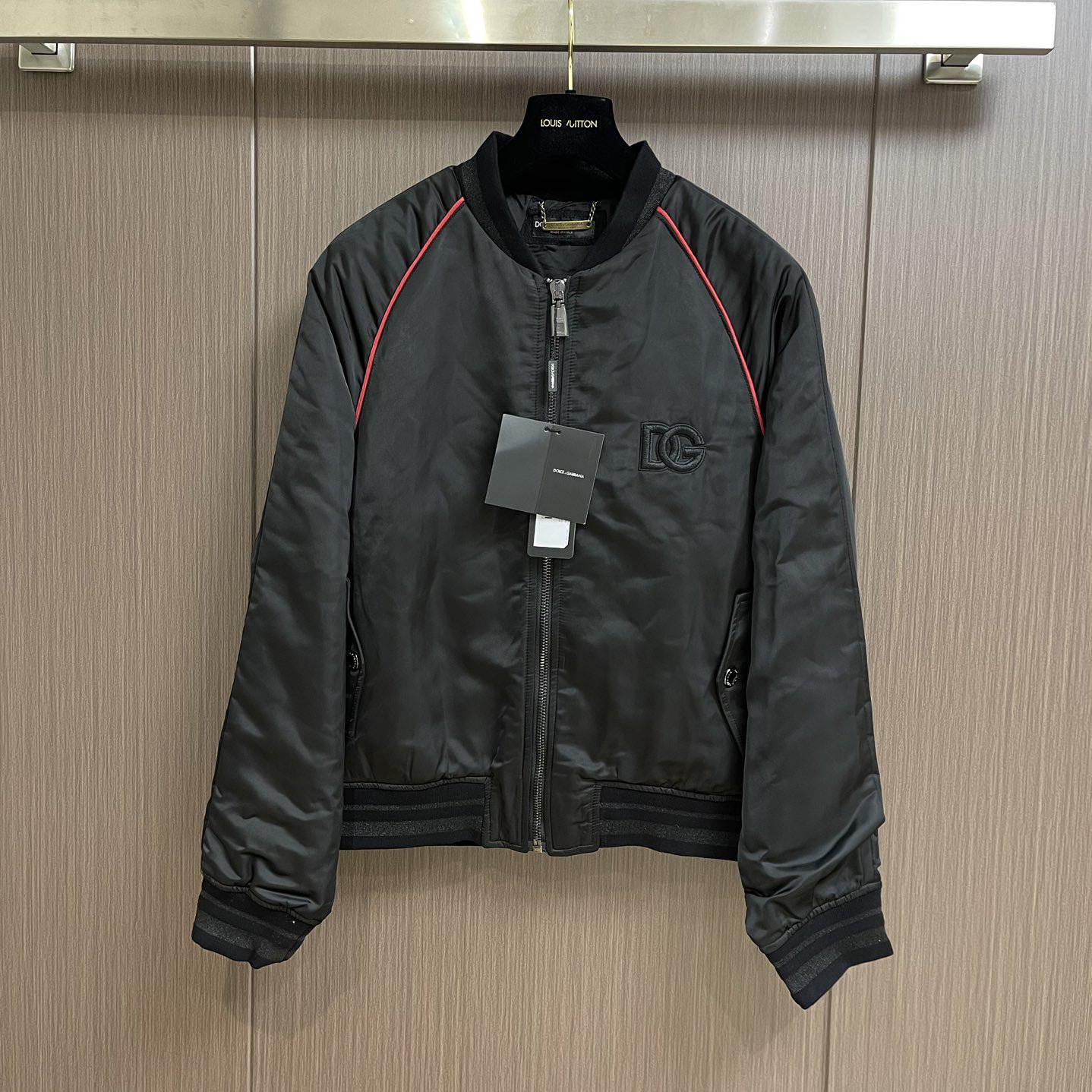 Dolce & Gabbana Satin Jacket With Embroidered Dg Patch - DopestKickz