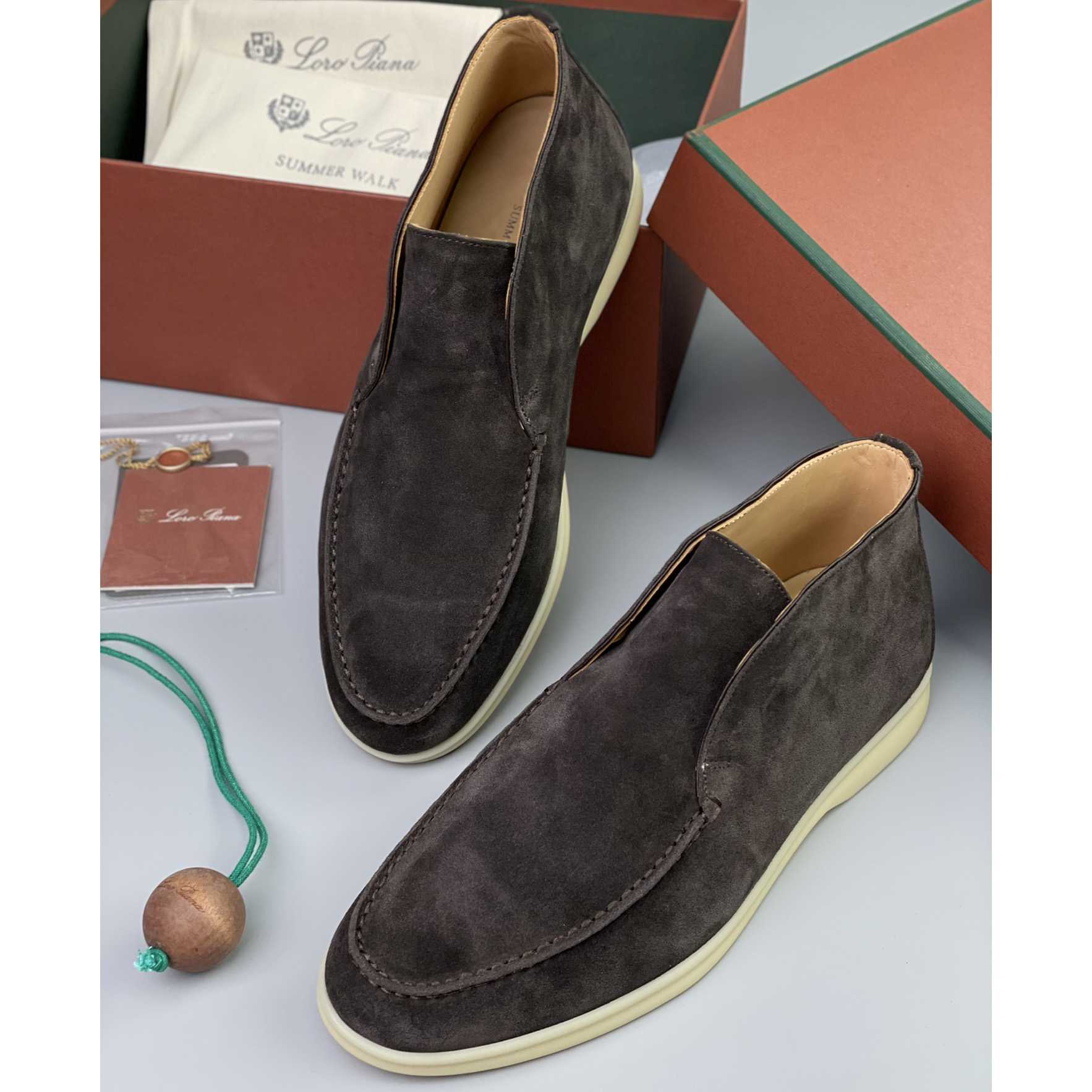 Loro Piana White Sole Summer Walk Loafers - DopestKickz