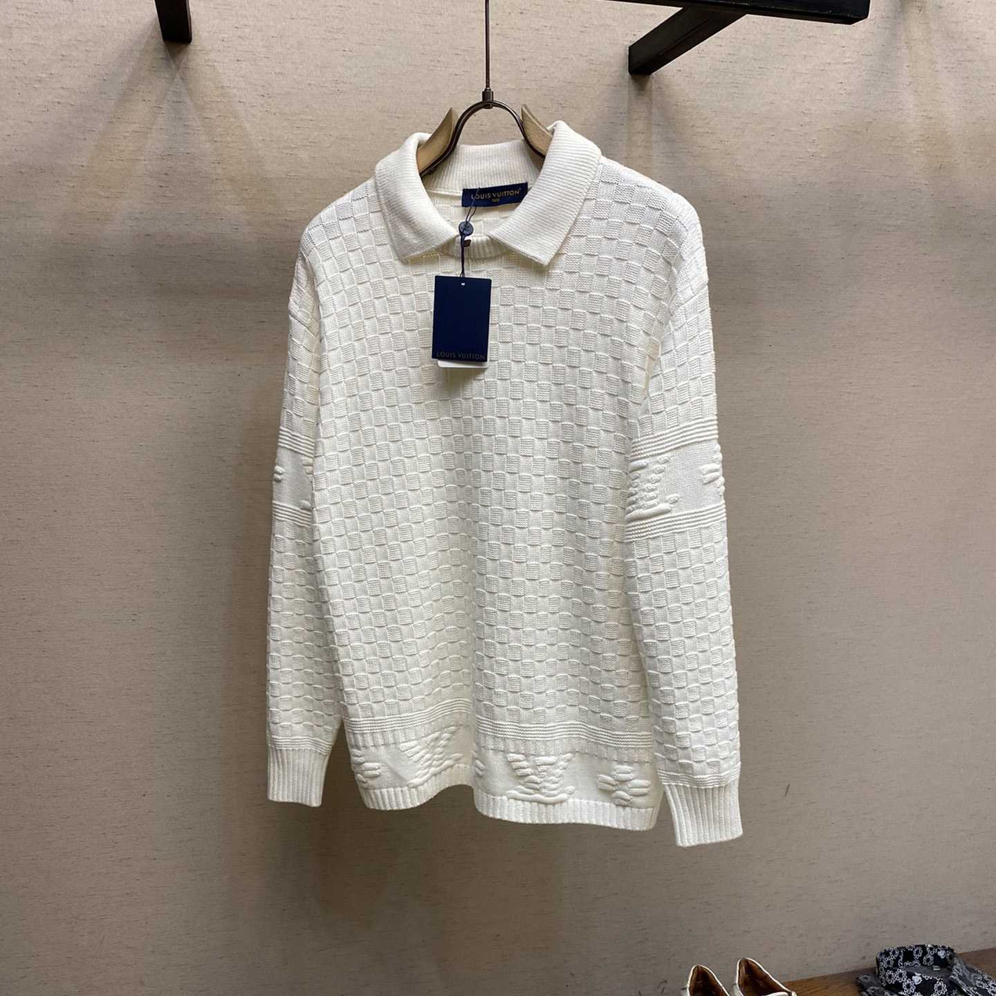 Louis Vuitton Lv Damier Wool Blend Pullover     - DopestKickz