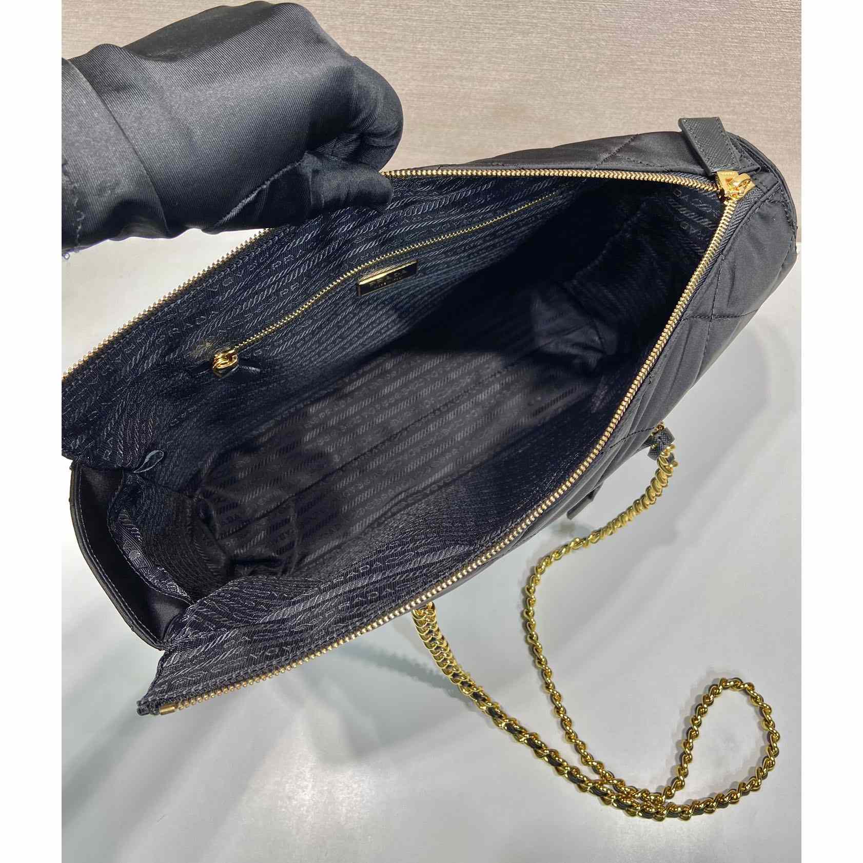 Prada Re-Edition 1995 Chaine Large Re-Nylon Bag - DopestKickz
