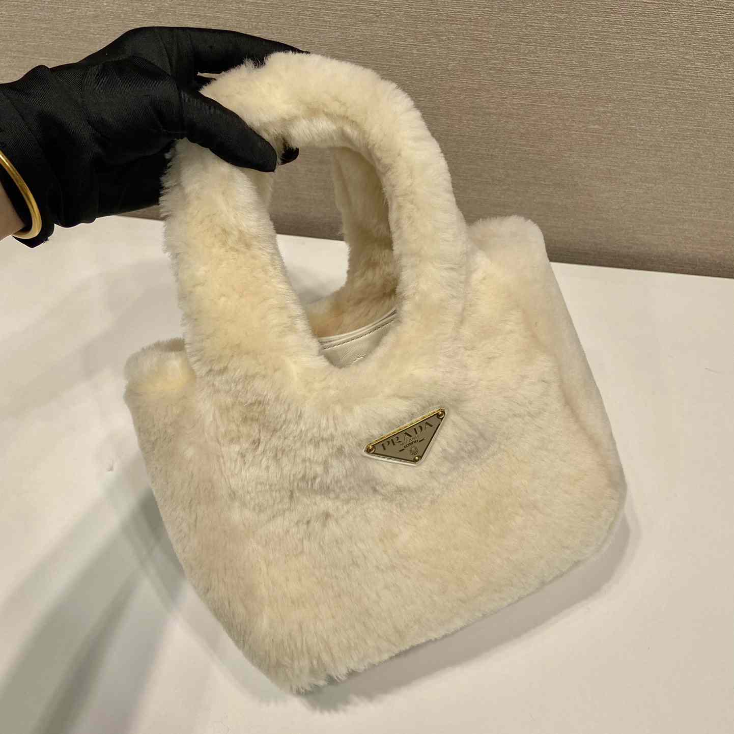 Prada Shearling Mini Handbag - DopestKickz