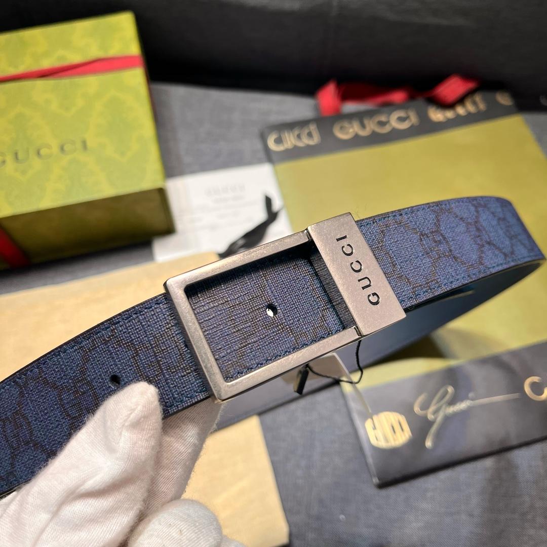 Gucci GG Belt With Rectangular Buckle  - DopestKickz