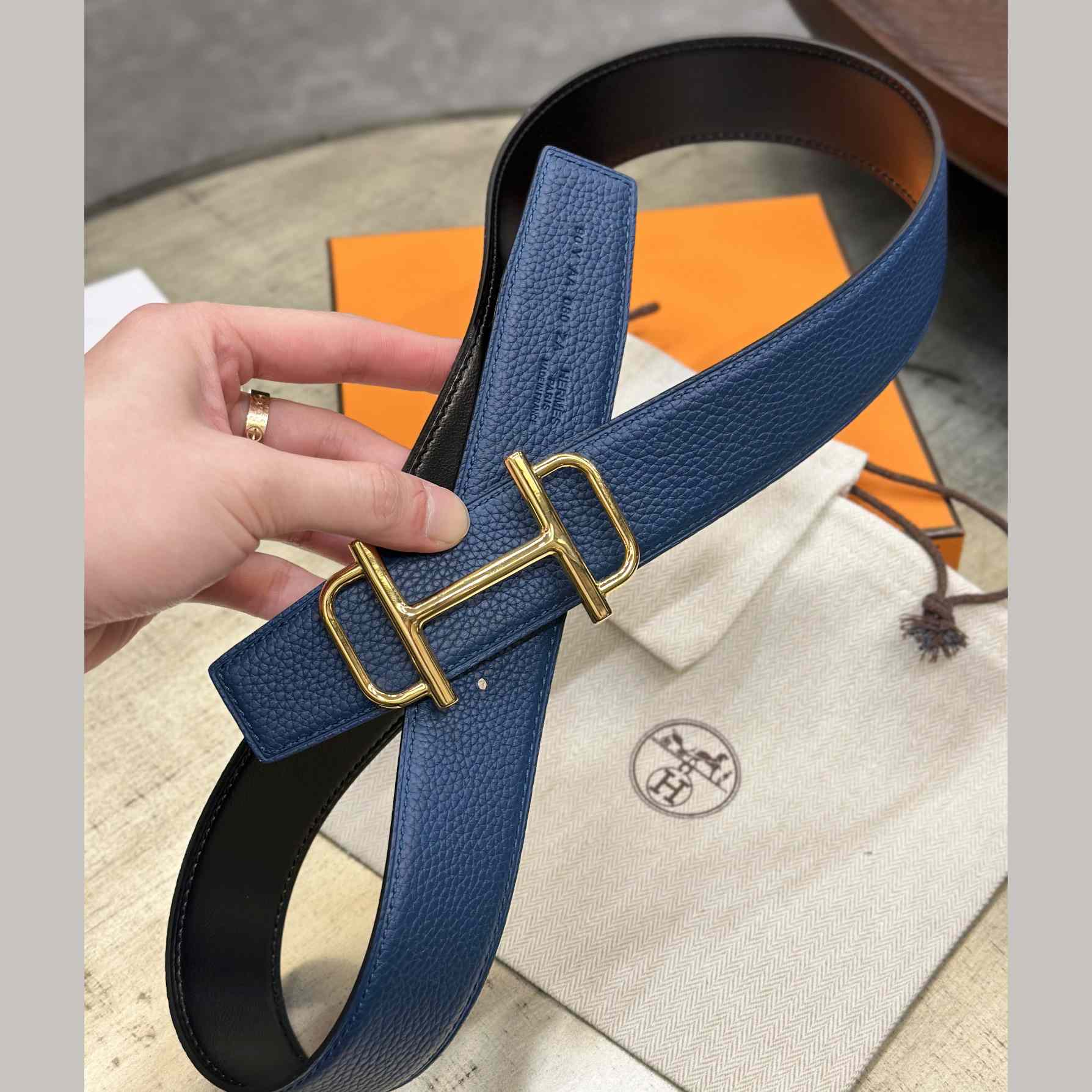 Hermes Royal Belt Buckle & Reversible Leather Strap 38 mm - DopestKickz