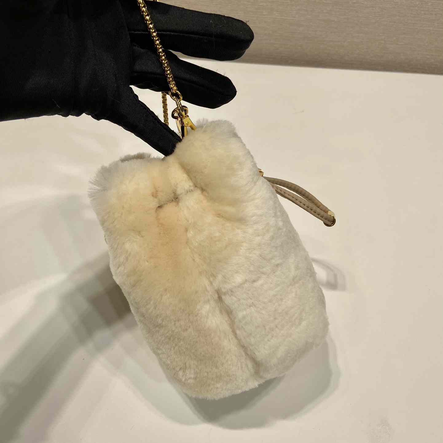Prada Shearling Mini-pouch - DopestKickz