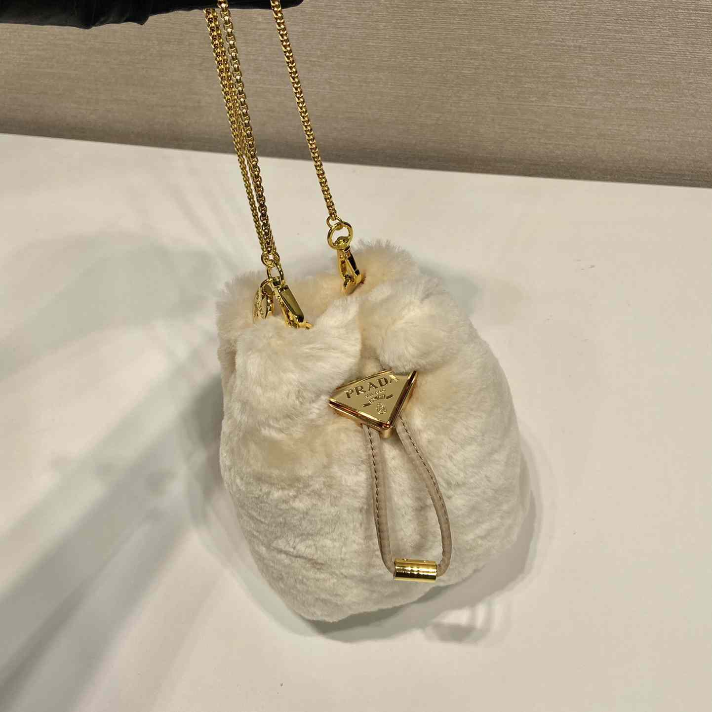 Prada Shearling Mini-pouch - DopestKickz