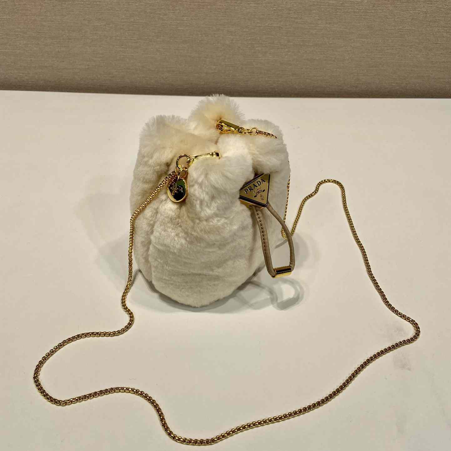 Prada Shearling Mini-pouch - DopestKickz